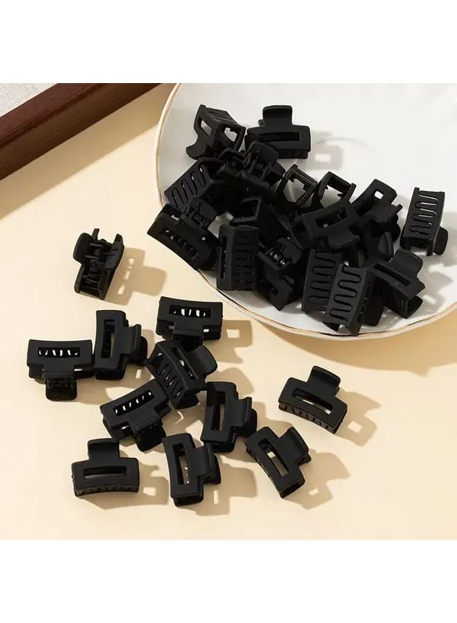 Graphite Color Square Hair Clips 30 Piece Set Matte Non Slip Barrettes - Image 2